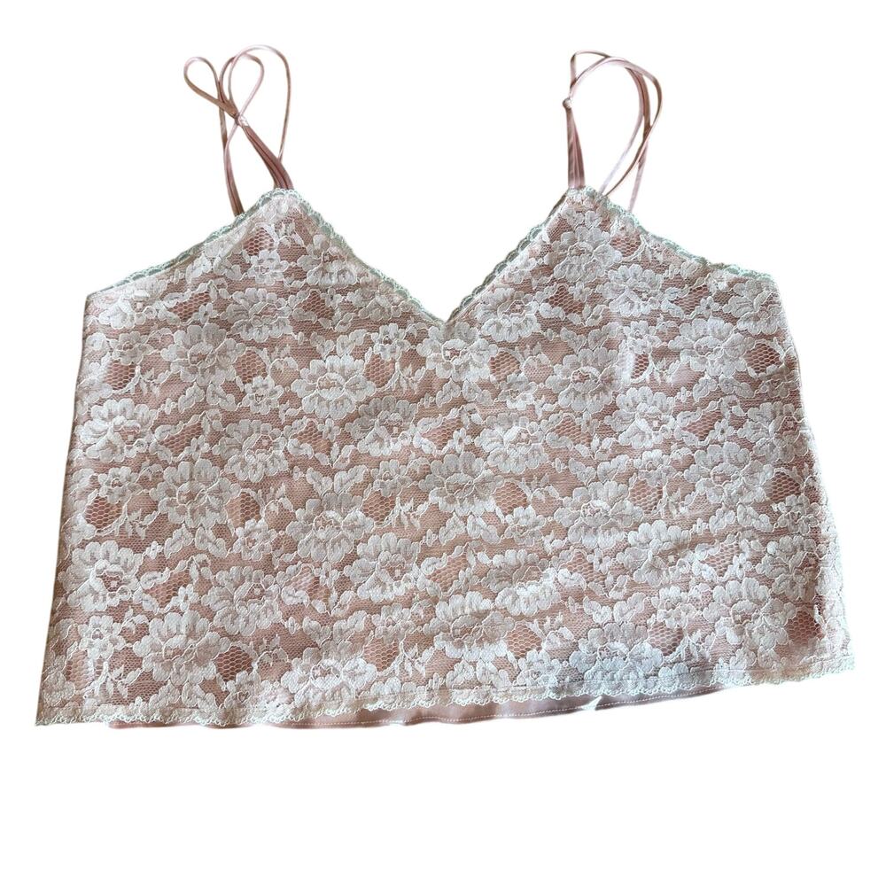 Victoria's Secret Vintage Gold Label Lace Cami Pink L